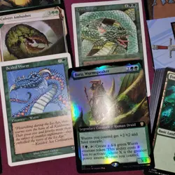 Commander Magic Deck 100 Cards = **WURMS WORMS WYRMS Green Day Baru Tribal Fun** - Image 1