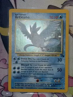 Pokemon TCG Articuno Fossil Holo Unlimited Rare Card 2/62 NM! - Image 3