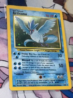 Pokemon TCG Articuno Fossil Holo Unlimited Rare Card 2/62 NM! - Image 5