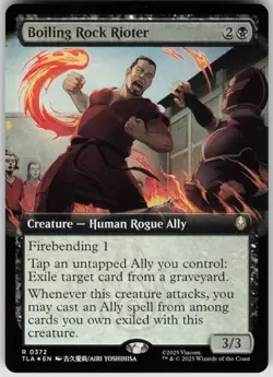 MTG Boiling Rock Rioter (Extended Art) Foil NM Avatar Last Airbender Magic 372 - Image 1