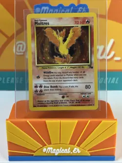Moltres #12 Holo Rare Pokemon TCG 1999 Fossil Unlimited MP Moderately Played - Image 1