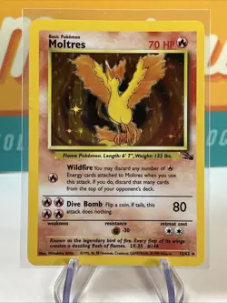 Moltres #12 Holo Rare Pokemon TCG 1999 Fossil Unlimited MP Moderately Played - Image 3