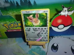 carte Pokemon - evoli - eevee 104/156 reverse holo ultra prisme FR - Image 2