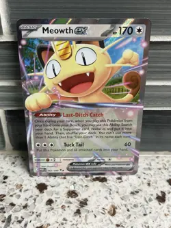 Meowth ex 062/088 Perfect Order Double Rare Holo Pokemon NM - Image 1