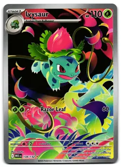 Ivysaur 134/132 - 🌊 Mega Evolution Illustration Rare Pokemon TCG 🖤 - NM - Image 1