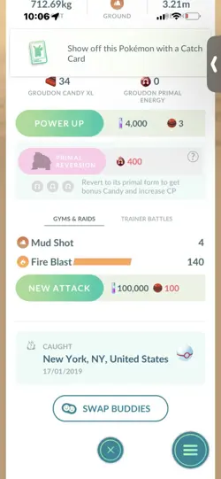 Pokemon Go Legendary Groudon ( Normal ) ( 2019) - Image 2