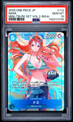 Nami 2025 One Piece Japanese Mini-Tin Pack Set Vol.2-Bisai #112 PSA 10 - Image 1