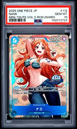 Nami PSA10 2025 One Piece Japanese Mini-Tin Vol.2-Rokushiro #112 - Image 1