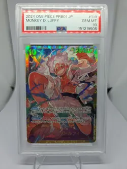 2024 ONE PIECE JAPANESE PRB01 #119 MONKEY D. LUFFY PSA 10 - Image 1