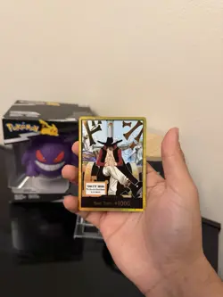 DON!! Card Dracule Mihawk Gold One Piece OP14 The Azure Sea's Seven NM - Image 3