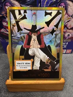 DON!! Card Dracule Mihawk Gold One Piece OP14 The Azure Sea's Seven NM - Image 1