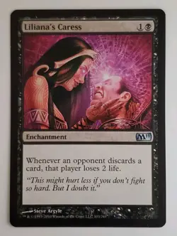 Moderately Played - MTG Liliana's Caress - M11 Core Set 2011 - Image 1