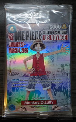ONE PIECE CARD GAME US VOYAGE PROMO MONKEY D. LUFFY S1-00 - Image 1