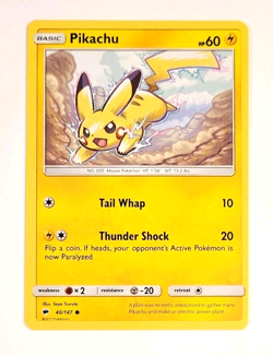 Pikachu - 40/147 - Sun and Moon - Burning Shadows - Near Mint - Pokemon Card_50 - Image 1
