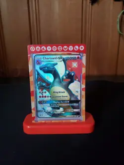 “Charizard GX SV49/SV94 Hidden Fates Shiny Holo Full Art Pokemon Card LP/MP - Image 1