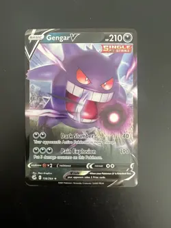 Gengar V 156/264 Fusion Strike Ultra Rare Pokemon TCG SWSH08 Card - Image 1