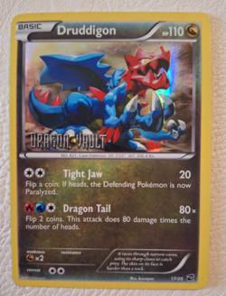 Druddigon dragon vault pokemon card holo great condition - Image 1