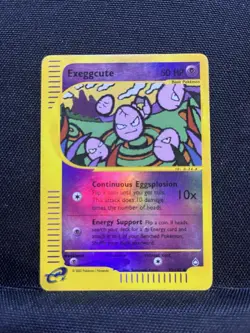 Pokemon Exeggcute TCG Reverse Holo Card #76 Aquapolis - Image 1