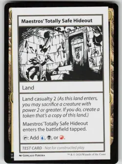 Maestros' Totally Safe Hideout Special Mystery Booster 2 Playtest Cards MTG NM - Image 1