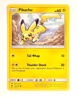 Pikachu - 40/147 - Sun and Moon - Burning Shadows - Near Mint - Pokemon Card_51 - Image 1
