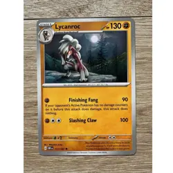 Pokemon Lycanroc 117/197 - SV03: Obsidian Flames Uncommon Regular Card NM - Image 1
