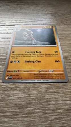 Pokemon Lycanroc 117/197 - SV03: Obsidian Flames Uncommon Regular Card NM - Image 2