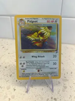 Pidgeot Holo Rare 14/130 Base Set 2 2000 Pokemon Card MP WOTC Single - Image 1