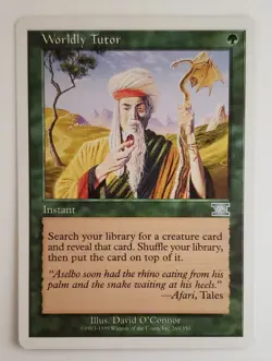 Lightly Played - MTG Worldly Tutor - 6th Edition - Image 1