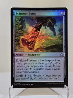 MTG Swiftfoot Boots (Foil) Foundations Magic The Gathering - Image 1