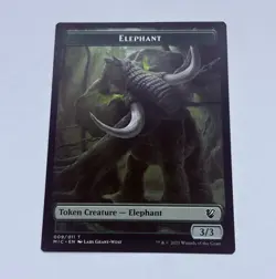 Magic The Gathering Elephant/Spirit Token - Midnight Hubt MTG Trading Card Tc7 - Image 1