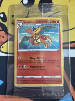Special Delivery Charizard SWSH075 SWSH SEALED Black Star Promo Card Holo NM - Image 1