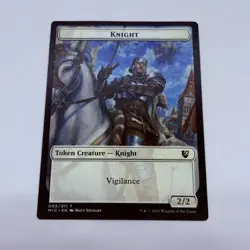 Magic The Gathering Knight/Wolf 003 Token - Midnight Hubt MTG Trading Card Tc7 - Image 1