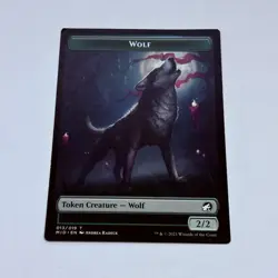 Magic The Gathering Knight/Wolf 003 Token - Midnight Hubt MTG Trading Card Tc7 - Image 2