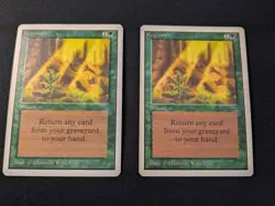 MTG 2x Regrowth - Unlimited edition - LP - Image 1