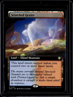 Scorched Geyser (Extended Art) - 102 - SOC - NM - MTG Magic the Gathering - Image 1