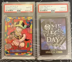 PSA 10 Sequential Japanese Monkey D. Luffy P-110 & DON One Piece Day 2025 Promos - Image 1