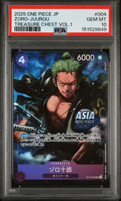 Zoro-juurou 004 One Piece Treasure Chest Vol.1 One Piece Japanese PSA 10 - Image 1