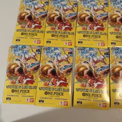 Lot of 9 One Piece TCG OP-15 Adventure On Kami's Island Sleeved Packs SEALED - Image 2