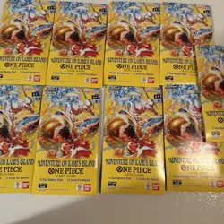 Lot of 9 One Piece TCG OP-15 Adventure On Kami's Island Sleeved Packs SEALED - Image 3