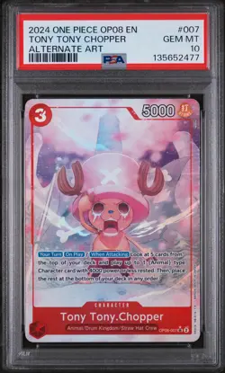 2024 ONE PIECE OP08-TWO LEGENDS ALTERNATE ART #007 TONY TONY CHOPPER PSA 10 - Image 1