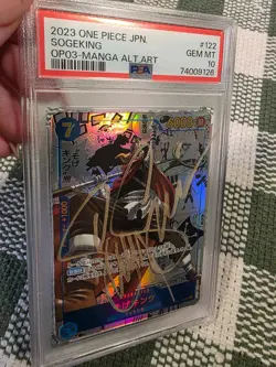 2023 One Piece Japanese Sogeking OP03-122 Manga Alt. Art PSA 10 GEM MT - Image 2