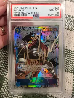 2023 One Piece Japanese Sogeking OP03-122 Manga Alt. Art PSA 10 GEM MT - Image 3