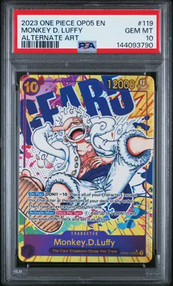 2023 ONE PIECE OP05-AWAKENING OF THE NEW ERA #119 MONKEY D. LUFFY PSA 10 - Image 1