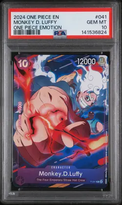 2024 ONE PIECE PROMOS ONE PIECE EMOTION #041 MONKEY D. LUFFY PSA 10 - Image 1