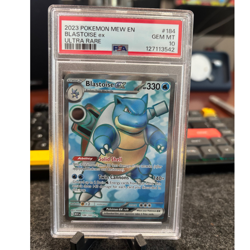 Pokemon Scarlet & Violet 151 Blastoise EX English Card 184/165 PSA 10 GEM MINT - Image 1