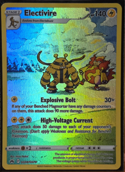 Pokemon Electivire GG08/GG70 Crown Zenith Galarian Gallery Ultra Rare Holo Card - Image 1