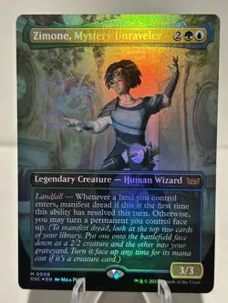 Zimone, Mystery Unraveler (Borderless) 8 M Commander: Duskmourn FOIL NM MTG - Image 1