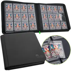FunGuys Toploader Binder, Trading Card Binder Storage, 384 12 Pocket Top Load... - Image 1