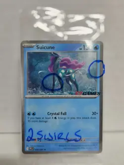 Suicune 026/094 EB Games Stamped Promo Pokemon Card - SEALED - 2 swirls - Image 1