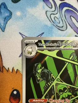 Pokemon TCG Team Rockets Spidops Card 187/182 Destined Rivals NM - Image 2